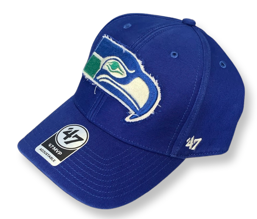 Seattle Seahawks NFL 47 Double Legend MVP Adjustable Cap Royal Pro Look Sports Apparel