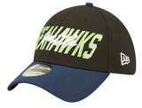 Seattle Seahawks NFL New Era - Draft 39Thirty Stretch Fit Cap