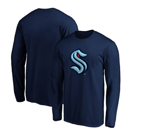 Seattle Kraken NHL Fanatics - Primary Logo Long Sleeve T-Shirt