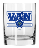 Vancouver Canucks NHL Logo Brands - Letterman 14oz. Rocks Glass