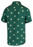 Oakland Athletics MLB - Mini Print Logo Button-Up Shirt