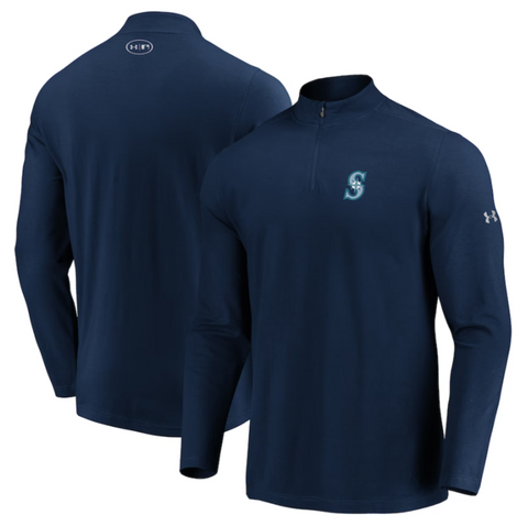 Seattle Mariners MLB Under Armour - Passion Performance Tri-Blend Quarter-Zip Jacket