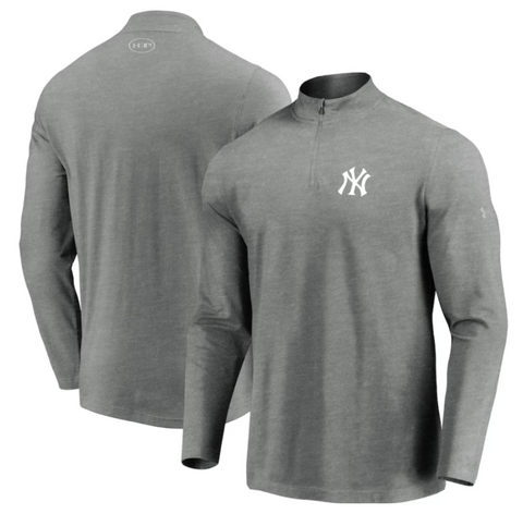 New York Yankees MLB Under Armour - Passion Performance Tri-Blend Quarter-Zip Jacket