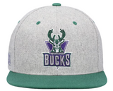 Milwaukee Bucks NBA Mitchell & Ness - Hardwood Classics Melton Snapback Cap