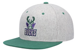 Milwaukee Bucks NBA Mitchell & Ness - Hardwood Classics Melton Snapback Cap