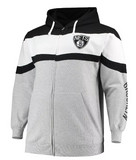 Brooklyn Nets NBA Majestic - Color Block Wordmark Logo Big & Tall Full-Zip Hoodie