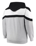 Brooklyn Nets NBA Majestic - Color Block Wordmark Logo Big & Tall Full-Zip Hoodie
