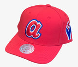 Atlanta Braves MLB Mitchell & Ness – Red Pro Retro Snapback Cap