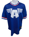Marvel Avengers Captain America Rodgers Mesh V-Neck Baseball Jersey