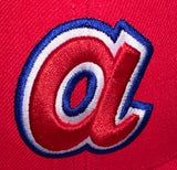 Atlanta Braves MLB Mitchell & Ness – Red Pro Retro Snapback Cap