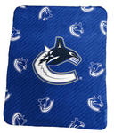Vancouver Canucks NHL - Repeating Logo Classic Plush Throw Blanket