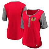 Chicago Blackhawks NHL Fanatics - Women's Classic Henley T-Shirt