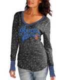 New York Knicks NBA Alyssa Milano - Women's Mia Thermal Tri-Blend T-Shirt