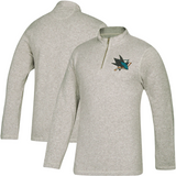 San Jose Sharks NHL adidas - Team Logo ¼ Zip Pullover Jacket
