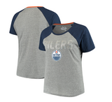 Edmonton Oilers NHL Alyssa Milano - Women's Plus Size Conference T-Shirt