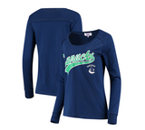 Vancouver Canucks NHL Alyssa Milano - Women's Redzone Long Sleeve T-Shirt