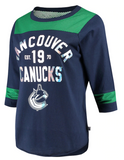 Vancouver Canucks NHL Alyssa Milano - Women's Kick Off 3/4-Sleeve T-Shirt