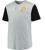 Pittsburgh Pirates MLB Majestic - Pinstripe Henley T-Shirt