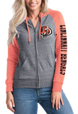 Cincinnati Bengals NFL – Women’s Fleece Tri-Blend Full-Zip Hoodie