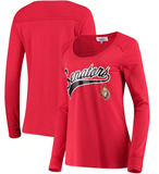 Ottawa Senators NHL Alyssa Milano - Women's Redzone Long Sleeve T-Shirt