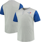 Toronto Blue Jays MLB Majestic - Pinstripe Henley T-Shirt