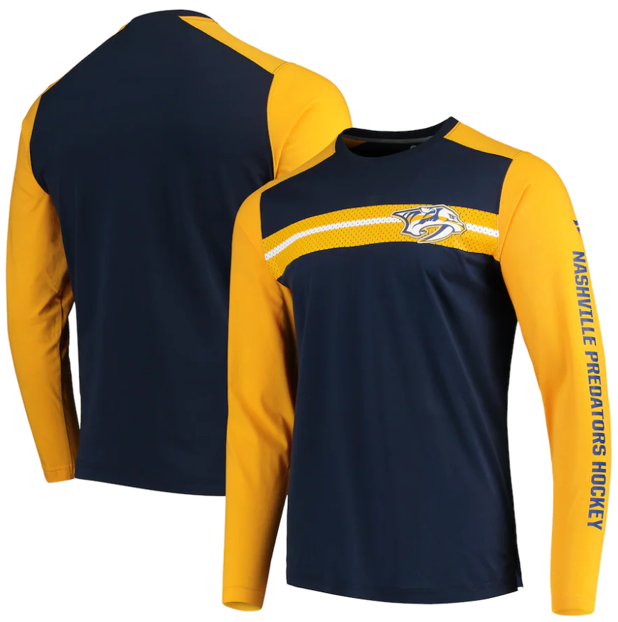 Women's Fanatics Branded Gold Nashville Predators Jersey Long Sleeve T-Shirt