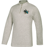 San Jose Sharks NHL adidas - Team Logo ¼ Zip Pullover Jacket