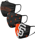 San Francisco Giants MLB FOCO - Adult Cloth Face Covering 3-Pack