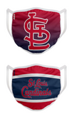 St. Louis Cardinals MLB FOCO - Adult Face Covering 2-Pack
