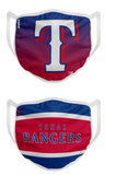 Texas Rangers MLB FOCO - Adult Face Covering 2-Pack
