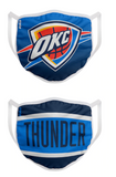 Oklahoma City Thunder NBA FOCO - Adult Face Covering 2-Pack