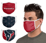 Houston Texans NFL FOCO - Adult Face Covering 3-Pack