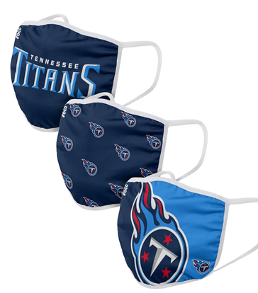 Tennessee Titans NFL FOCO - Adult Face Covering 3-Pack