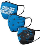 Carolina Panthers NFL FOCO - Adult Face Covering 3-Pack