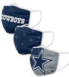 Dallas Cowboys NFL FOCO - Adult Face Covering 3-Pack