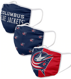 Columbus Blue Jackets NHL FOCO - Adult Face Covering 3-Pack