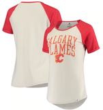 Calgary Flames NHL Fanatics - Women's True Classics Raglan T-Shirt