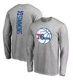 Philadelphia 76ers NBA Fanatics - Ben Simmons Backer Long Sleeve T-Shirt