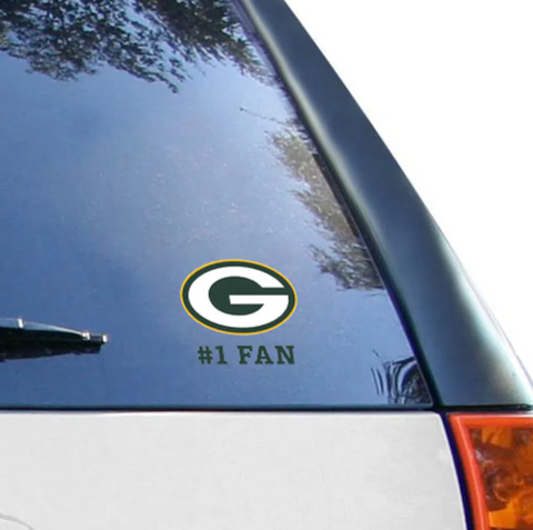 Green Bay Packers NFL WinCraft #1 Fan 3 X 4 inch Multi-use Decal