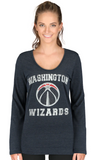 Washington Wizards NBA New Era - Women's Tri-Blend Glitter Logo T-Shirt