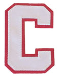 Captains Letter C - Two Colour White and Red