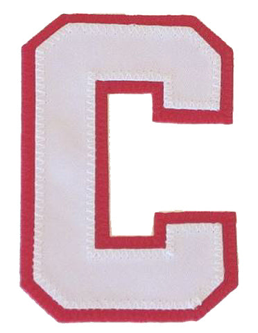 Captains Letter C - Two Colour White and Red