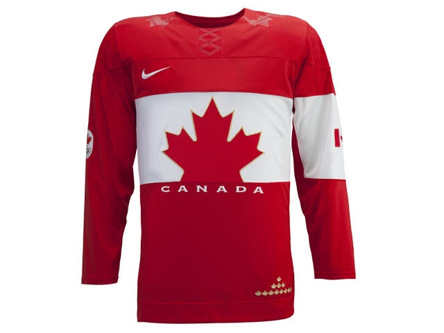 Nike Team Canada 2014 100th Anniversary IIHF Red Hockey Jersey 