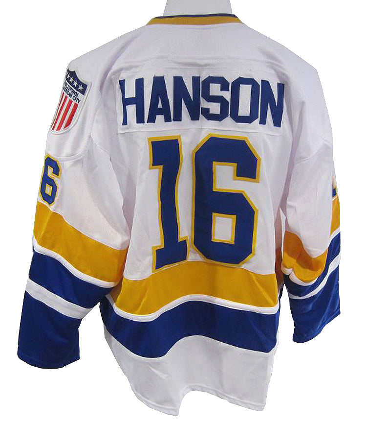 Charlestown Chiefs Slap Shot - White #17 Steve Hanson Jersey – Pro