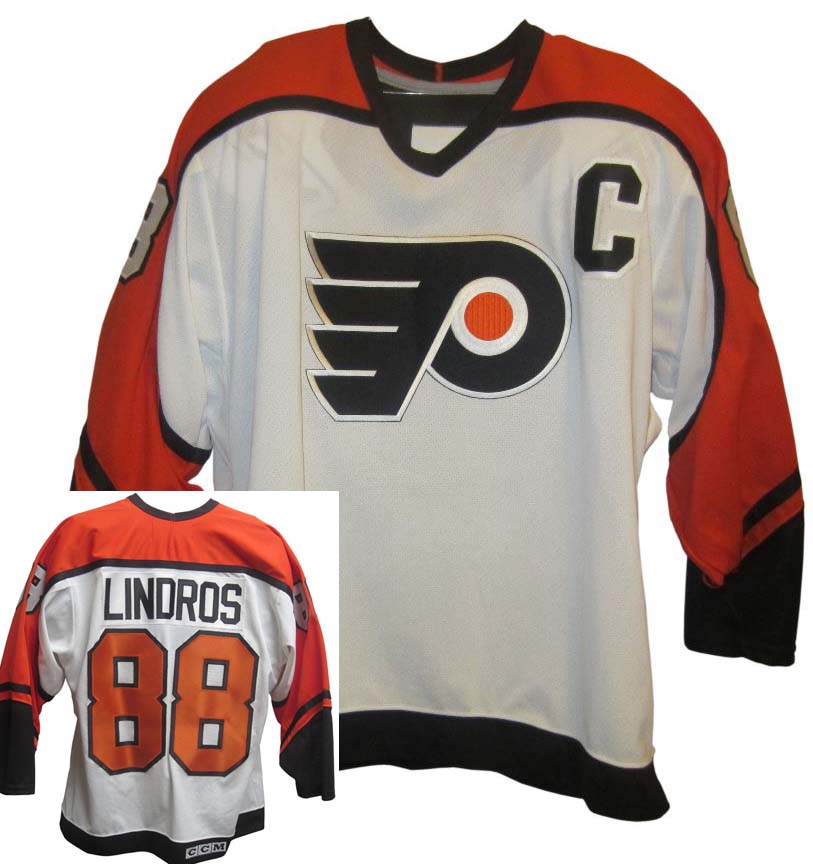 Philadelphia Flyers Eric Lindros CCM White Semi Pro Jersey – Pro