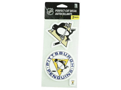 Pittsburgh Penguins 2-pack 4x4 Die Cut Decal