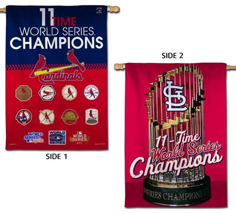 St. Louis Cardinals 11 Time World Series Champion 2-Sided House Banner