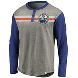 Edmonton Oilers NHL Fanatics - True Classics Long Sleeve Henley T-Shirt