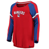 New York Rangers NHL Fanatics - Women's Flashy Raglan Long Sleeve T-Shirt