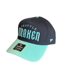 Seattle Kraken NHL Fanatics – 3D Wordmark Snapback Cap